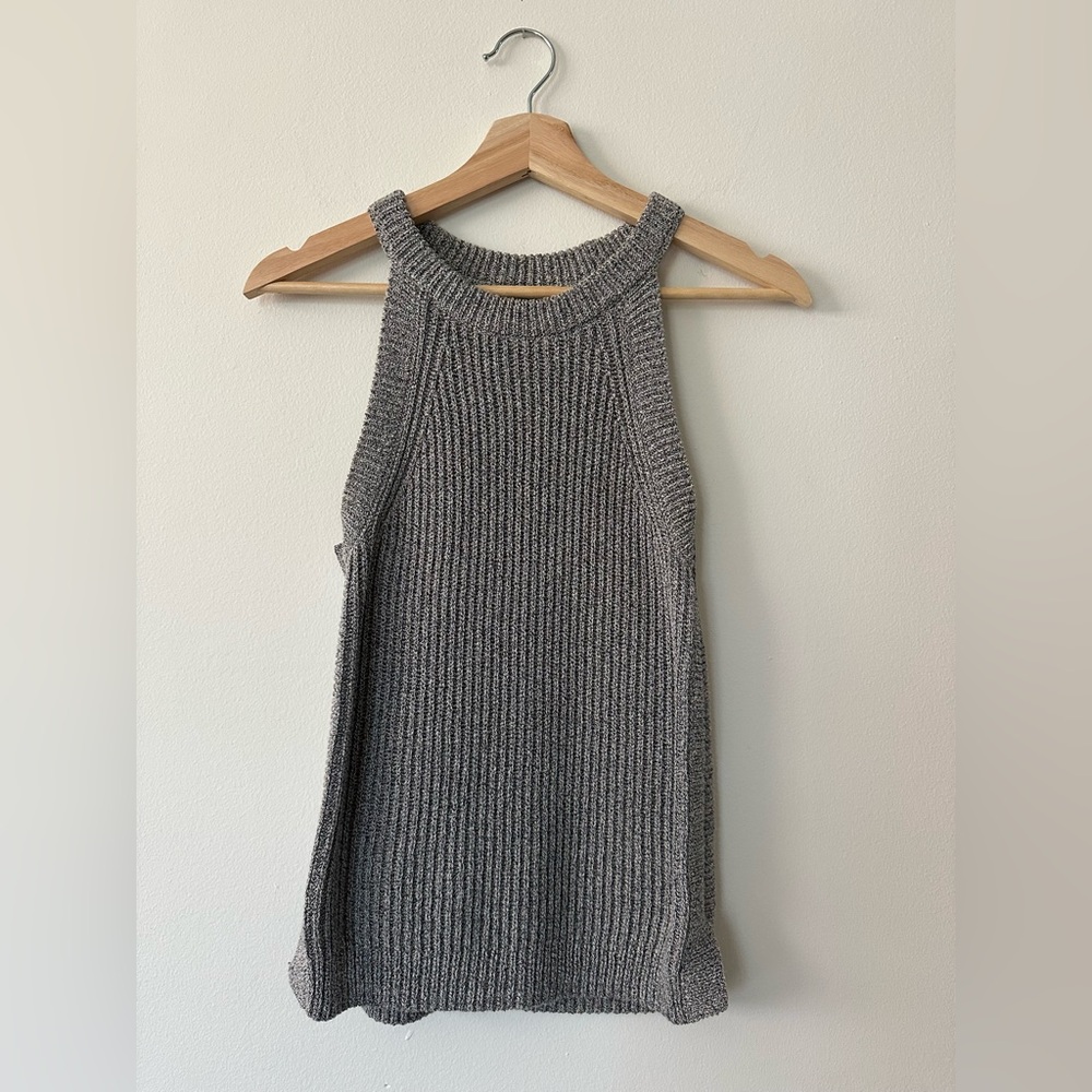 Madewell Black and White Knit Top